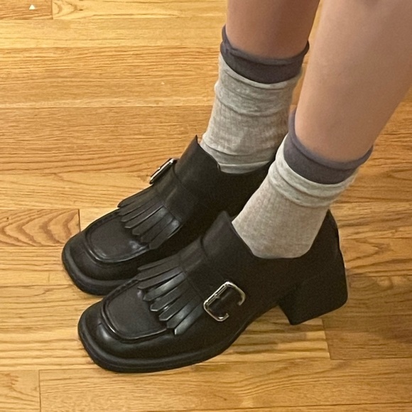 NEW| Vagabond Ansie Fringe Leather Loafer Black EU 39( US Women 9) - Picture 1 of 5